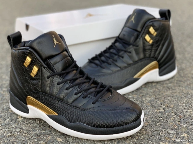 Rep Metallic Jordan Black Gold-White AO6068-007 Retro 12 Air 'Reptile' 0717